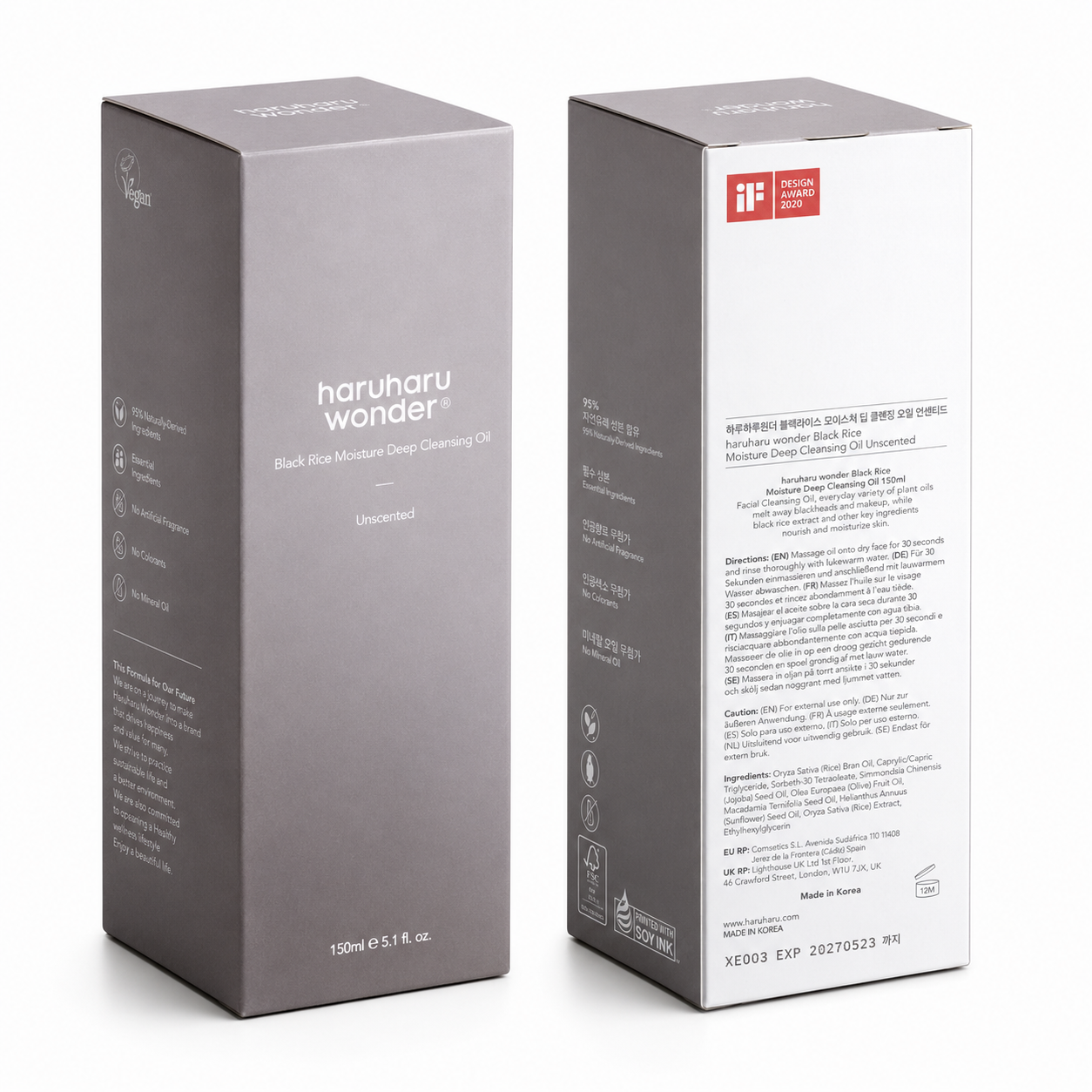 Haruharu Wonder - Black Rice Moisture Deep Cleansing Oil, 150ml