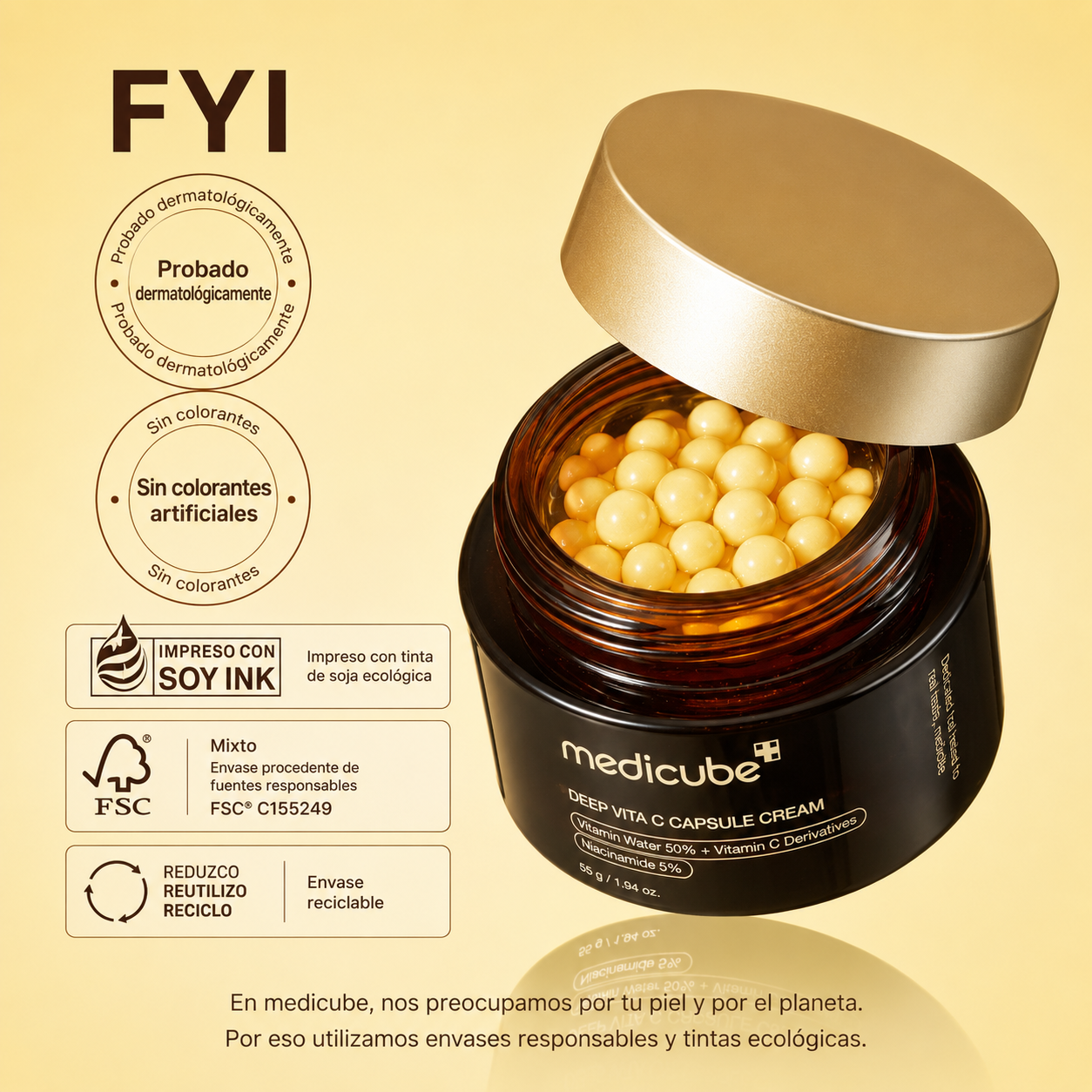 Medicube-Crema Intensiva con Vitamina C en Cápsulas 55 g
