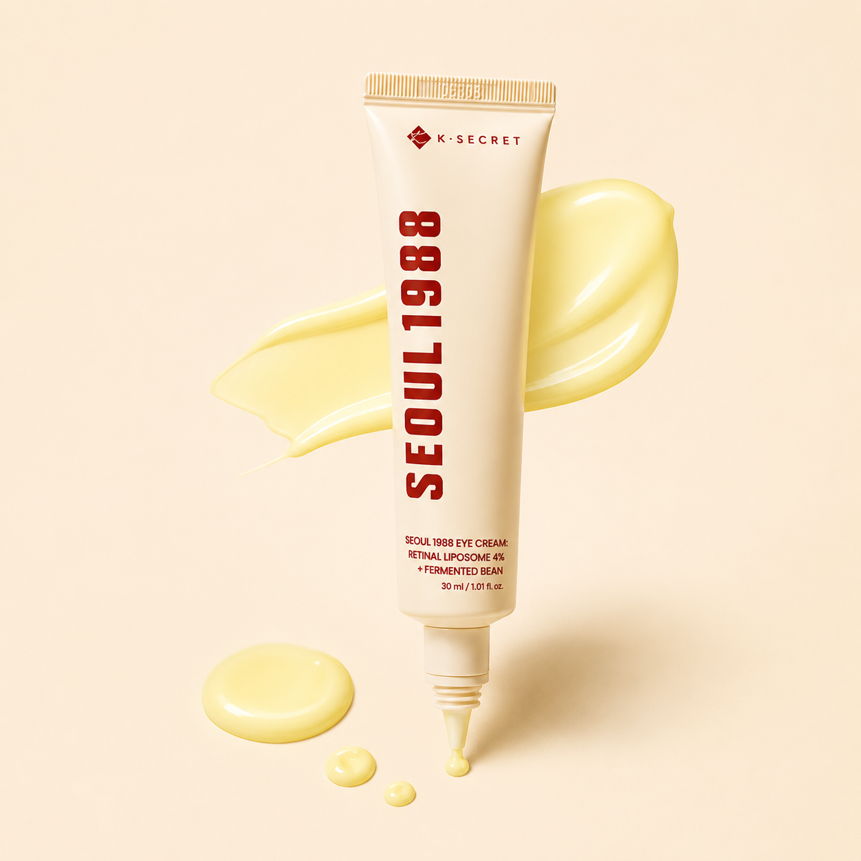 K-SECRET KSECRET Seoul 1988 Crema para ojos, liposoma retiniano 4%, frijol fermentado, 1.0 fl oz / 1.01 fl oz