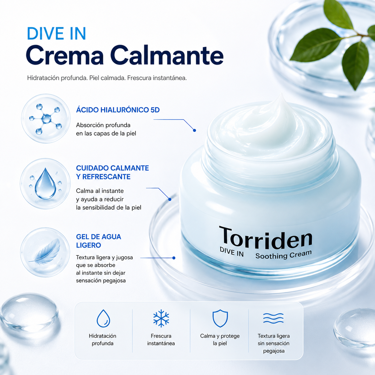Torriden - Dive-in Hyaluronic Acid Soothing cream, 100ml