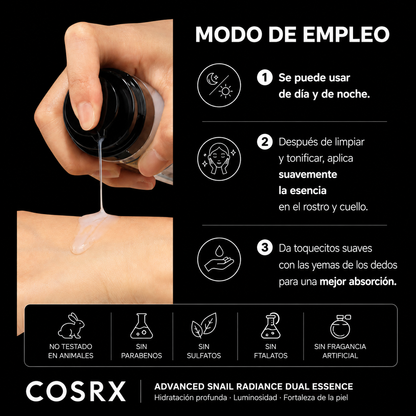 COSRX – Advanced Snail Radiance Dual Essence 80ml