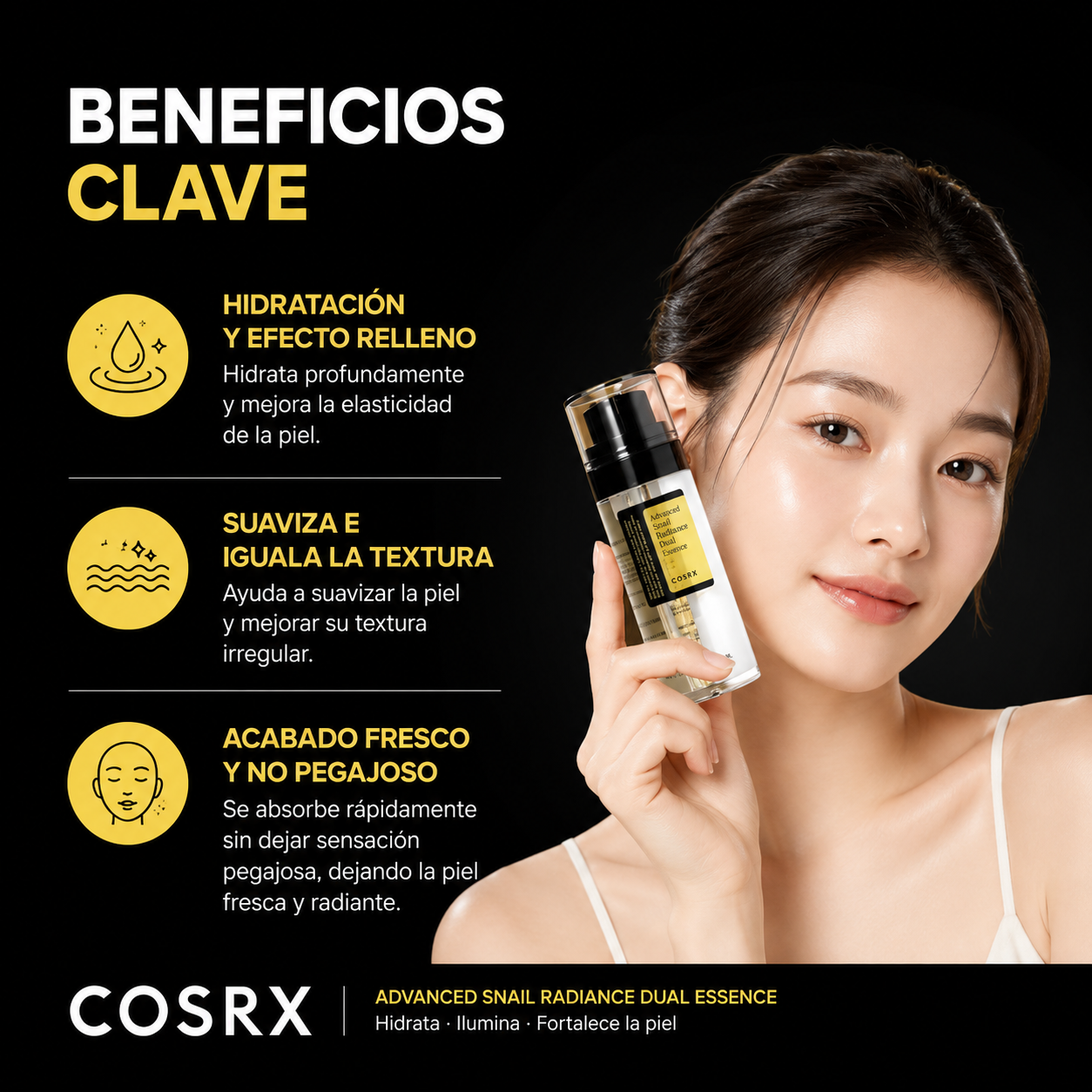 COSRX – Advanced Snail Radiance Dual Essence 80ml