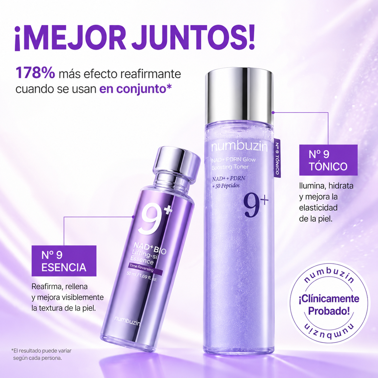Numbuzin – Tónico Potenciador de Luminosidad NAD+ PDRN N.º 9 – 150 ml