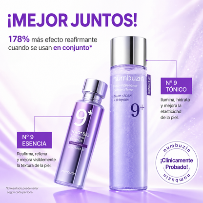 Numbuzin – Tónico Potenciador de Luminosidad NAD+ PDRN N.º 9 – 150 ml