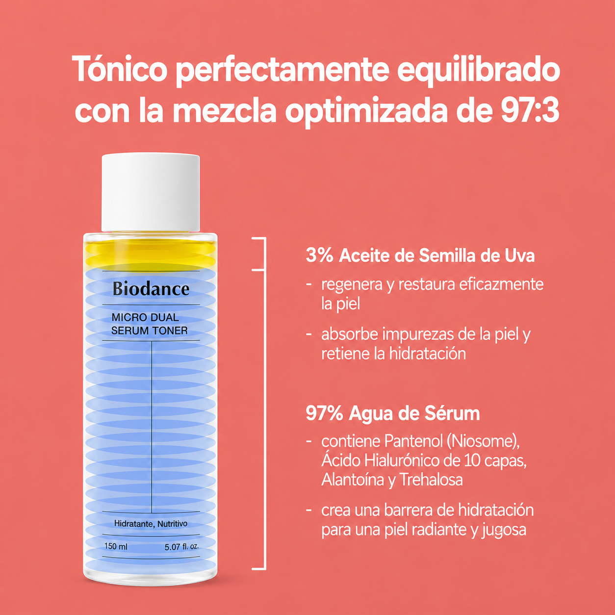 Biodance - Micro Dual Serum Toner, 150ml