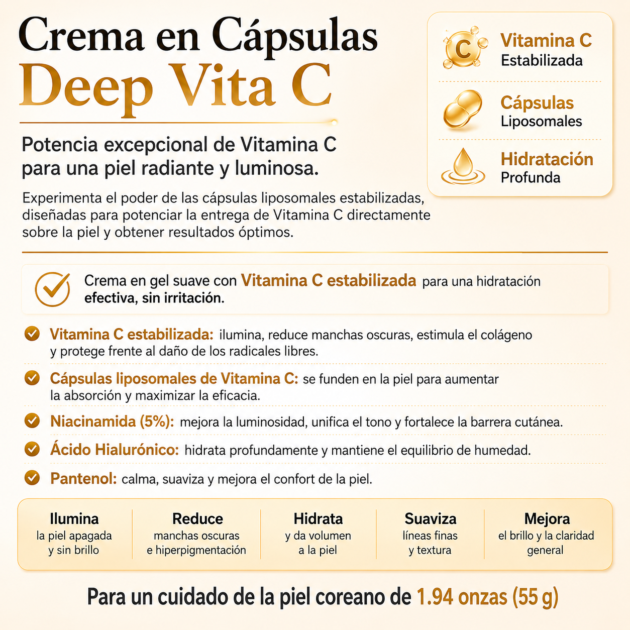 Medicube-Crema Intensiva con Vitamina C en Cápsulas 55 g