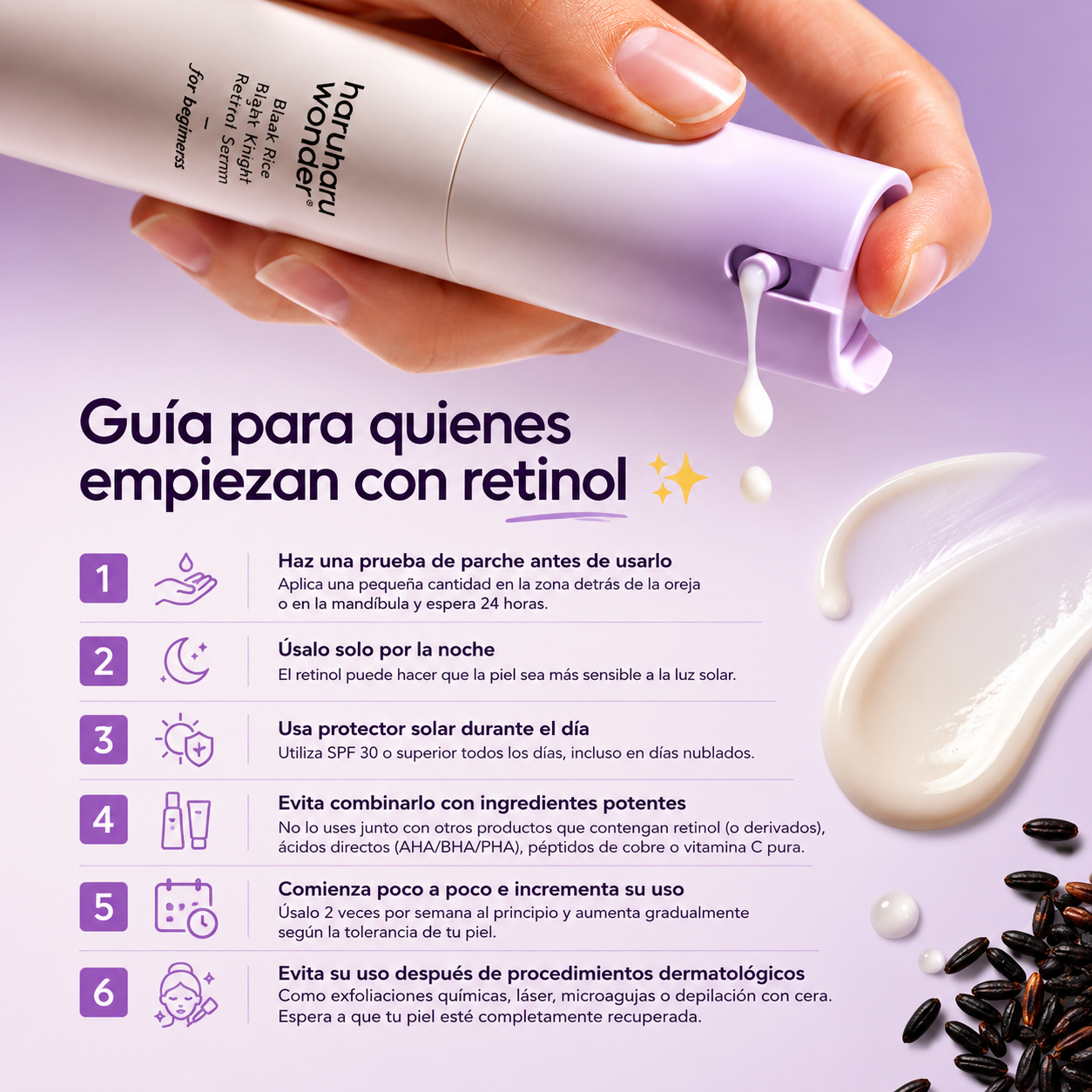 Haruharu Wonder – Sérum Nocturno de Arroz Negro con Retinol