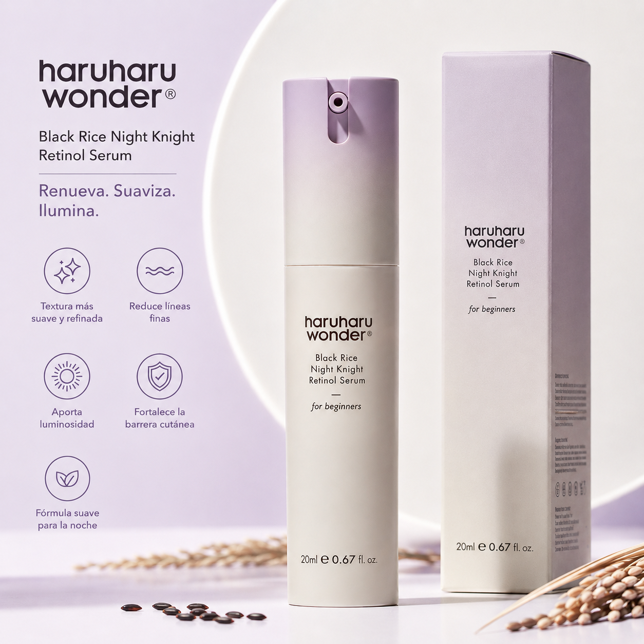 Haruharu Wonder – Sérum Nocturno de Arroz Negro con Retinol