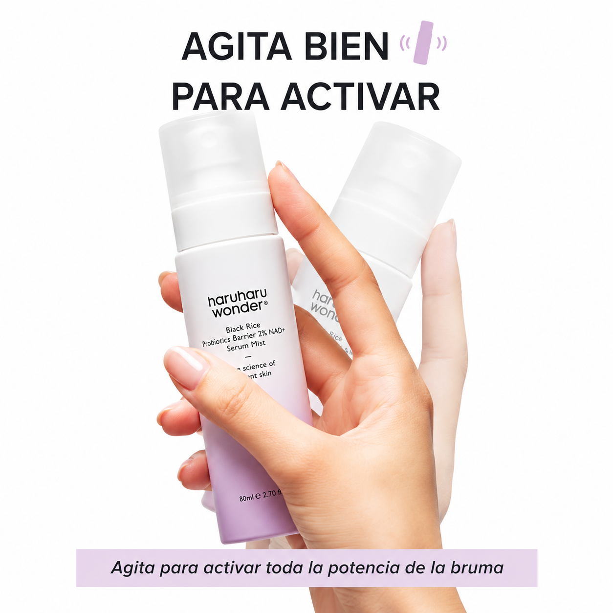 Haruharu Wonder – Bruma Facial con Probióticos de Arroz Negro y 2% NAD+