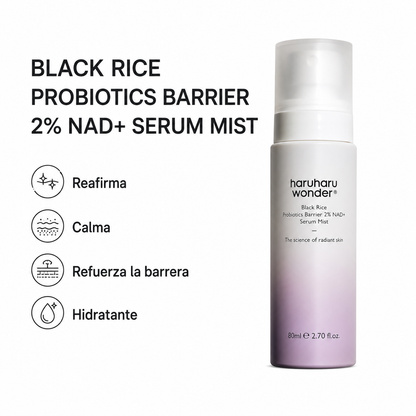 Haruharu Wonder – Bruma Facial con Probióticos de Arroz Negro y 2% NAD+