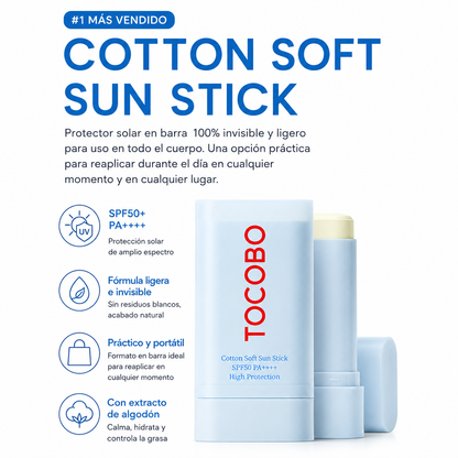 TOCOBO – Cotton Soft Sun Stick SPF50+ PA++++
