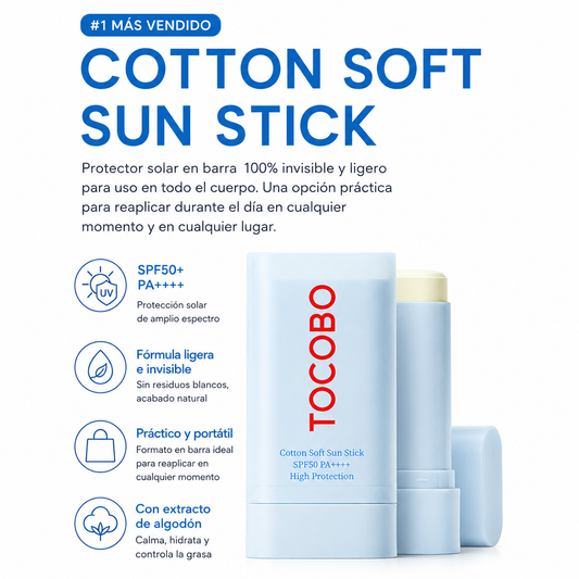 TOCOBO – Cotton Soft Sun Stick SPF50+ PA++++