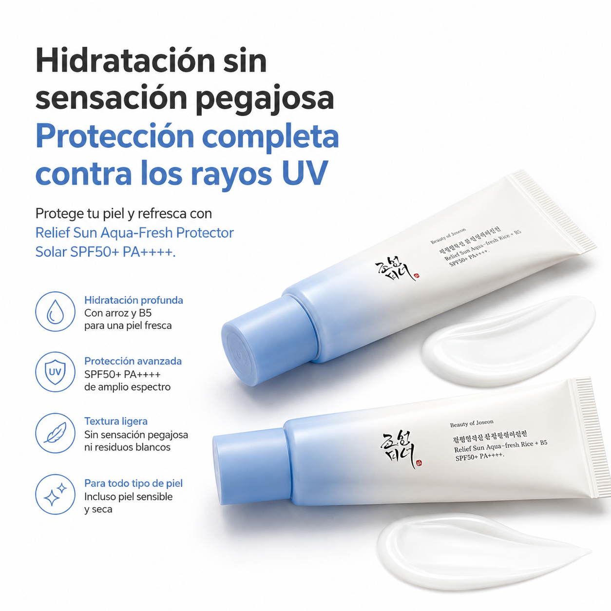 Belleza de Joseon – Relief Sun Aqua-Fresh Rice + B5 SPF50+ PA++++
