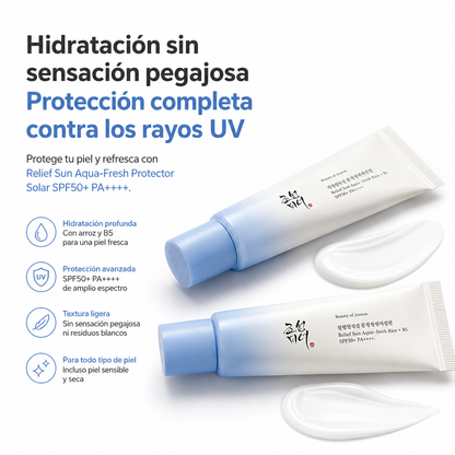 Belleza de Joseon – Relief Sun Aqua-Fresh Rice + B5 SPF50+ PA++++