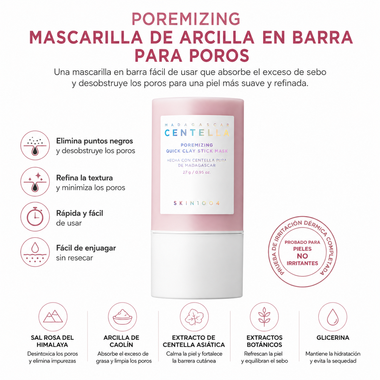 SKIN1004 Madagascar Centella Poremizing Quick Clay Stick Mask