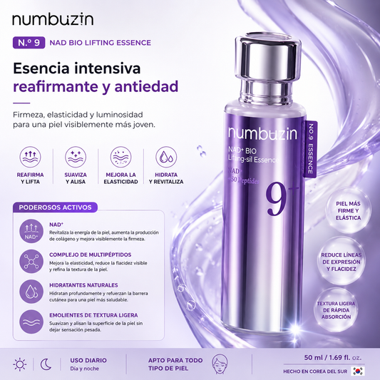 Numbuzin N.º 9 NAD Bio Lifting Essence – Esencia Reafirmante y Antiedad