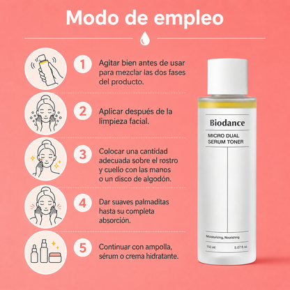 Biodance - Micro Dual Serum Toner, 150ml