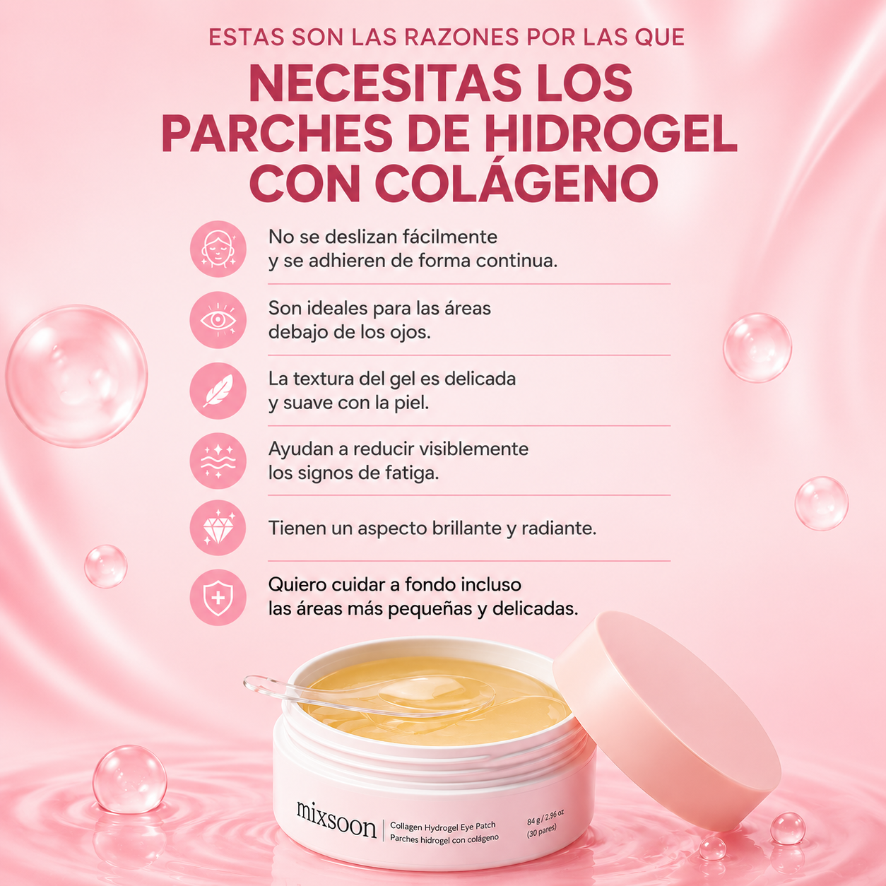 Mixsoon - Collagen Hydrogel Eye Patch – 84 g/30 pares