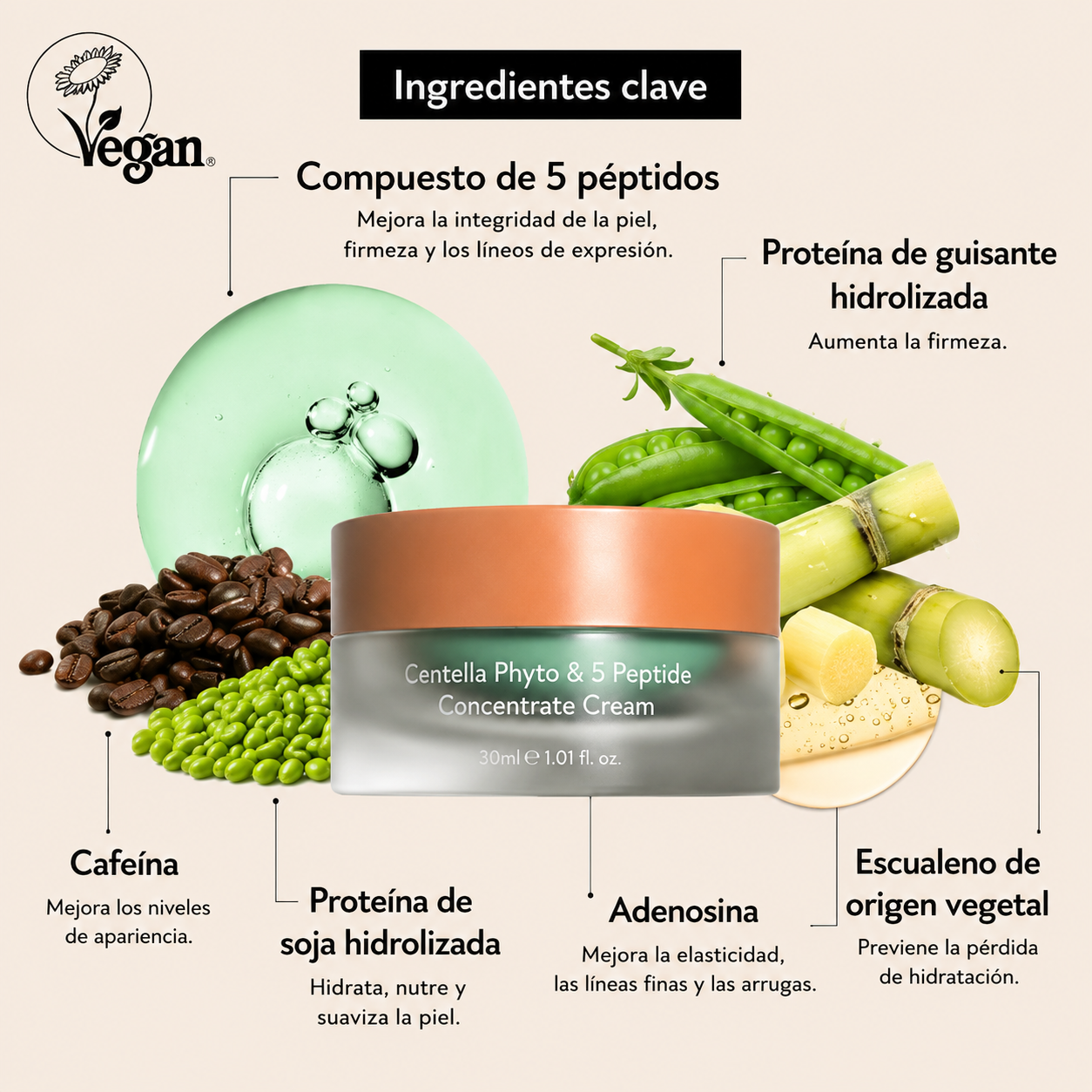 Haruharu Wonder – Centella Phyto & 5 Peptide Concentrate Cream – 30 ml