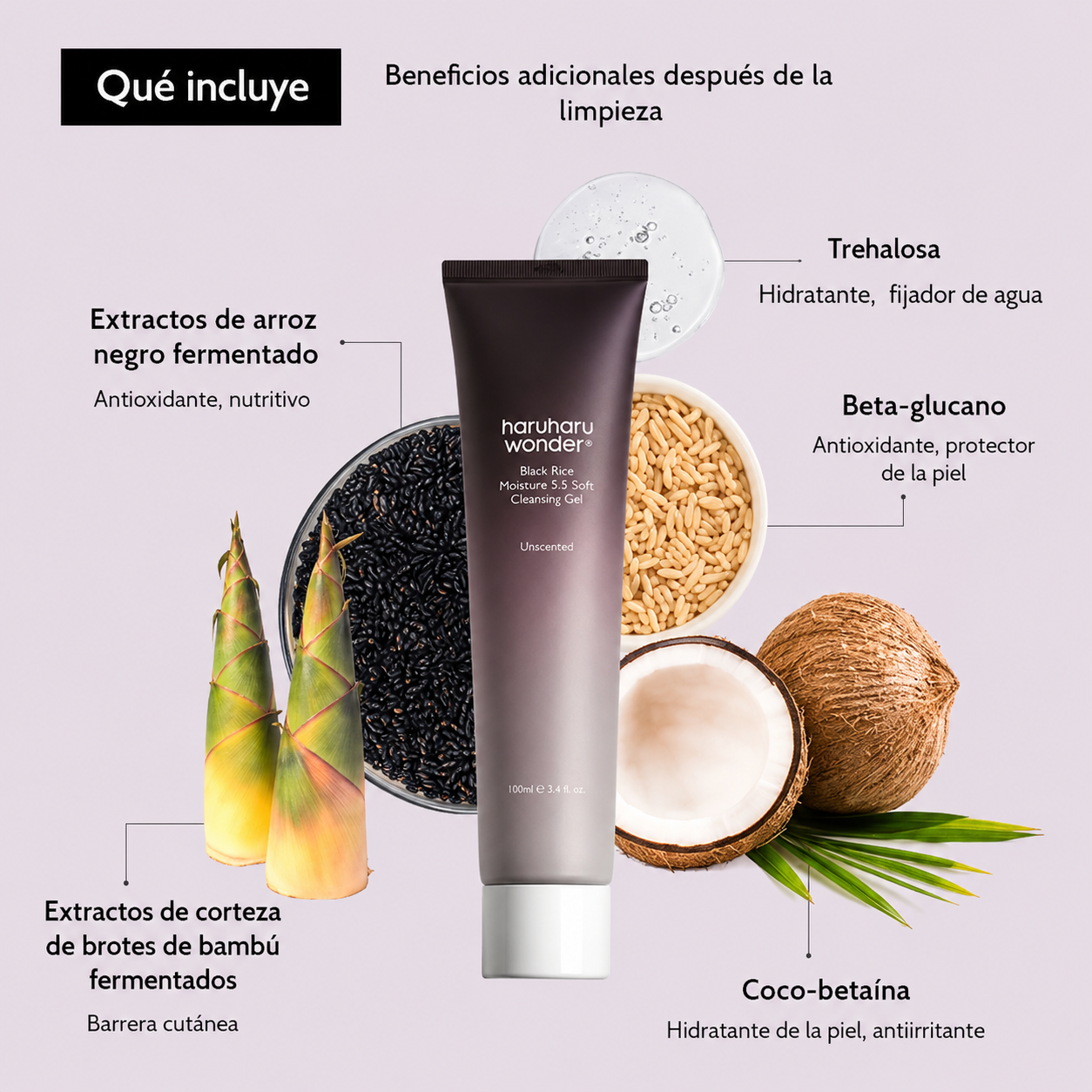 Haruharu Wonder Black Rice Triple AHA Gentle Cleansing Gel – 100 ml