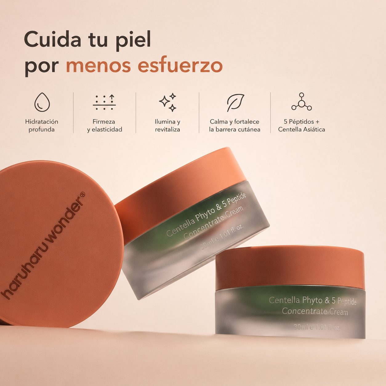 Haruharu Wonder – Centella Phyto & 5 Peptide Concentrate Cream – 30 ml
